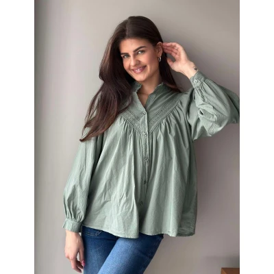 Pepper-     -Ellie Bluse Khaki Grønn