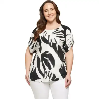 Ciso Bluse sort og hvit