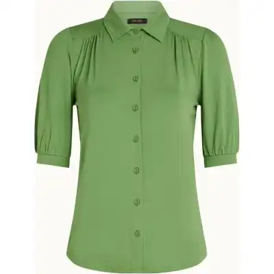 Carina Bluse Viscose Light Shade Green