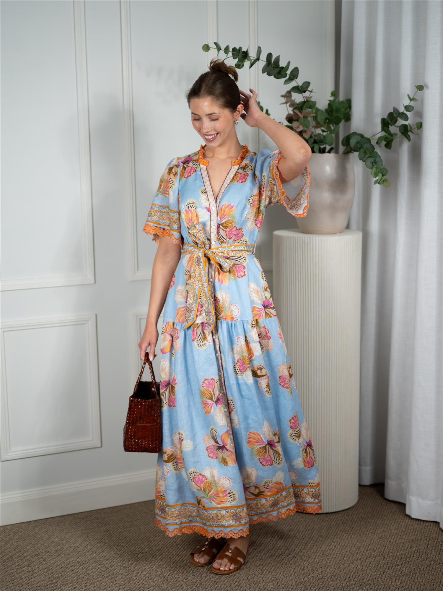 Hale Bob Brody Dress Blue - S