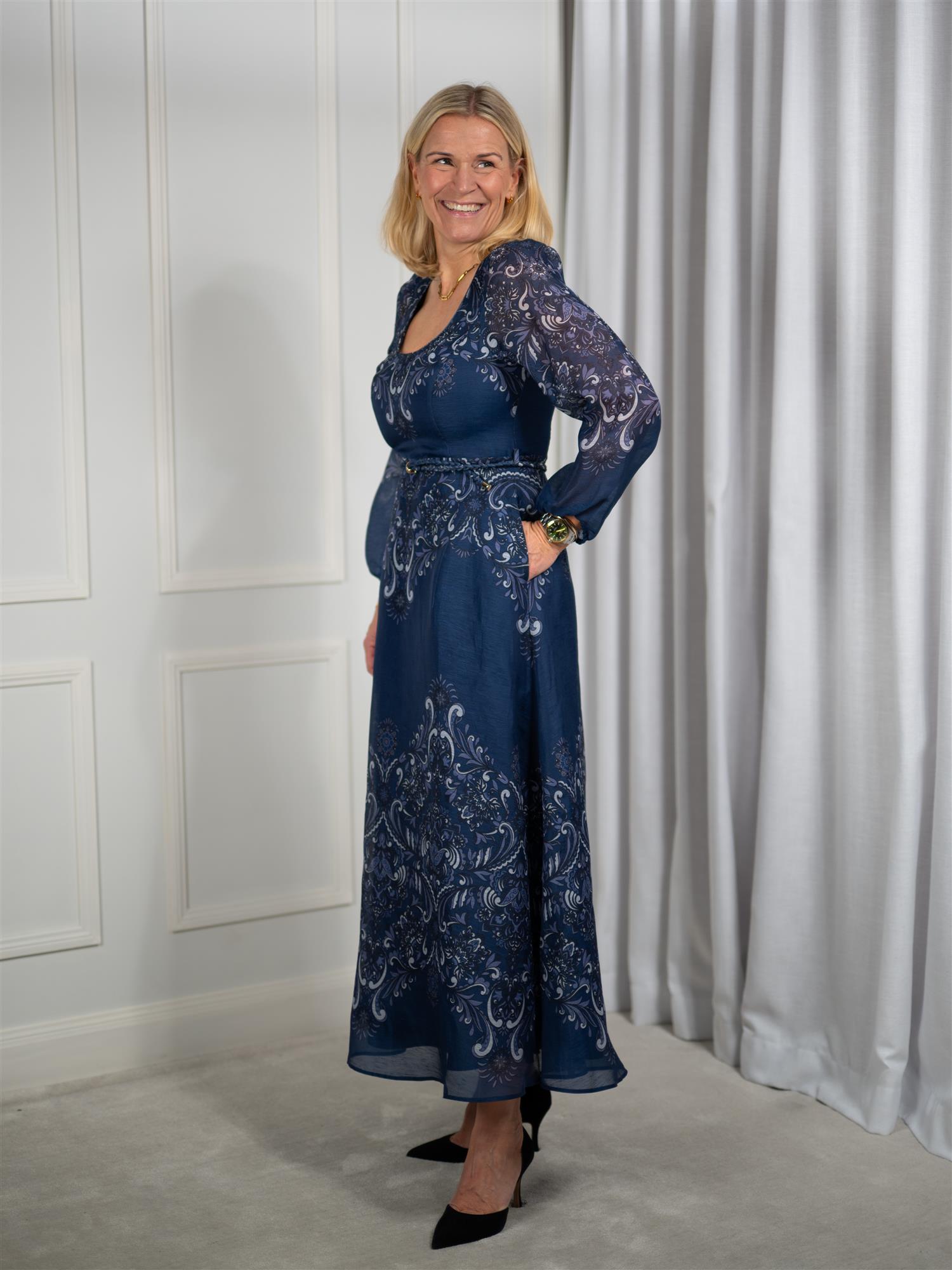 Hale Bob Aspyn Long Navy - XXS