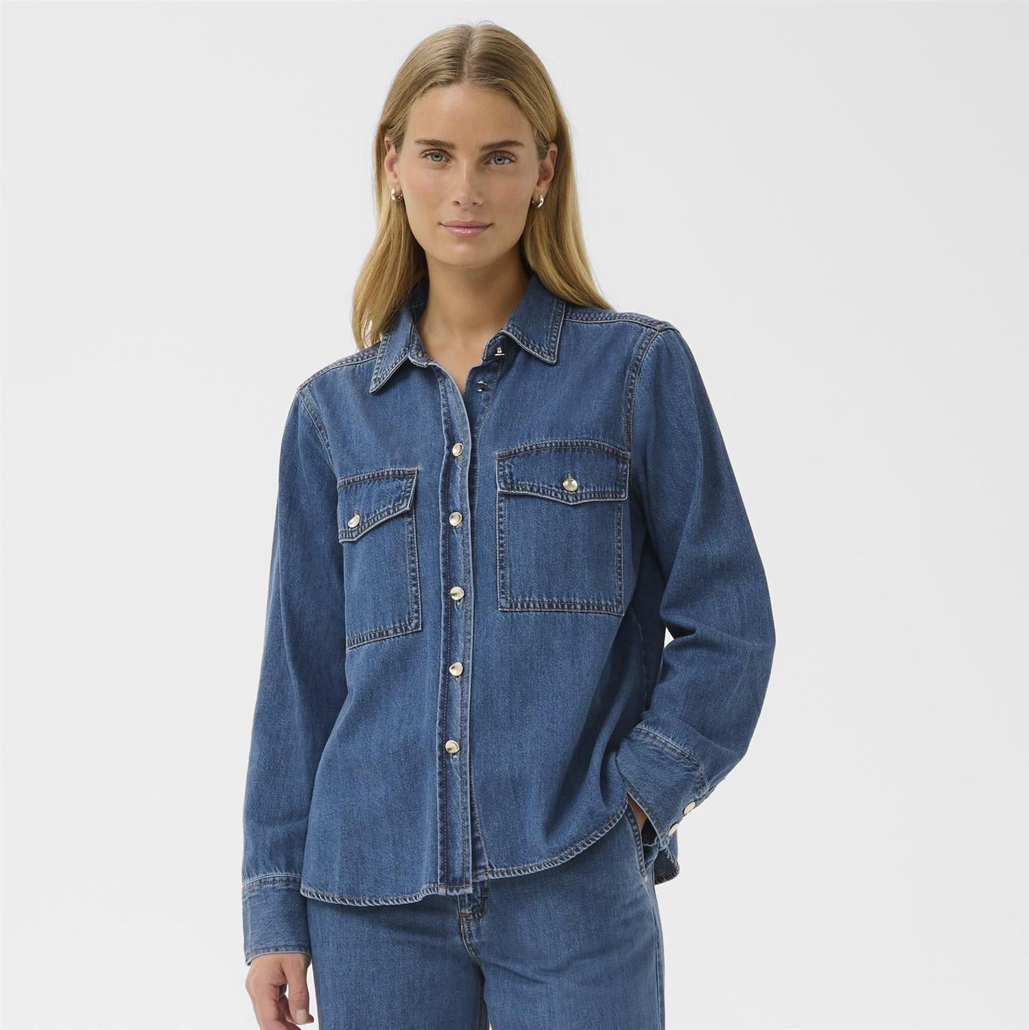 Payas Shirt - Medium blue denim