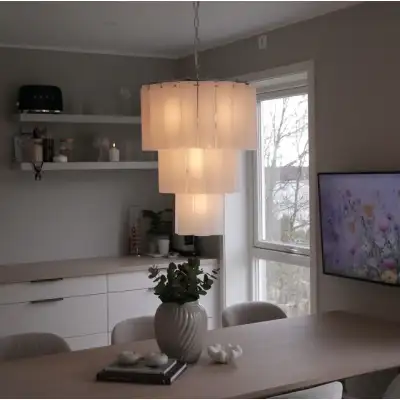 Venice taklampe lyskrone 50cm hvit