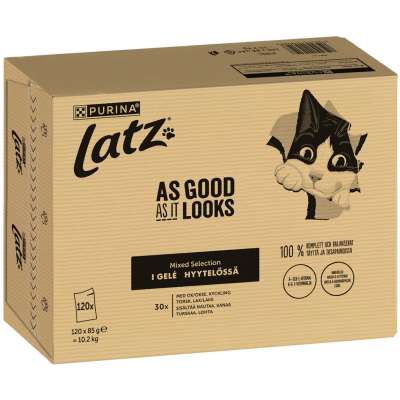 Latz As Good as it Looks Mixed Selection Våtfôr i Gelé til katt 120x85 g - 120x85g