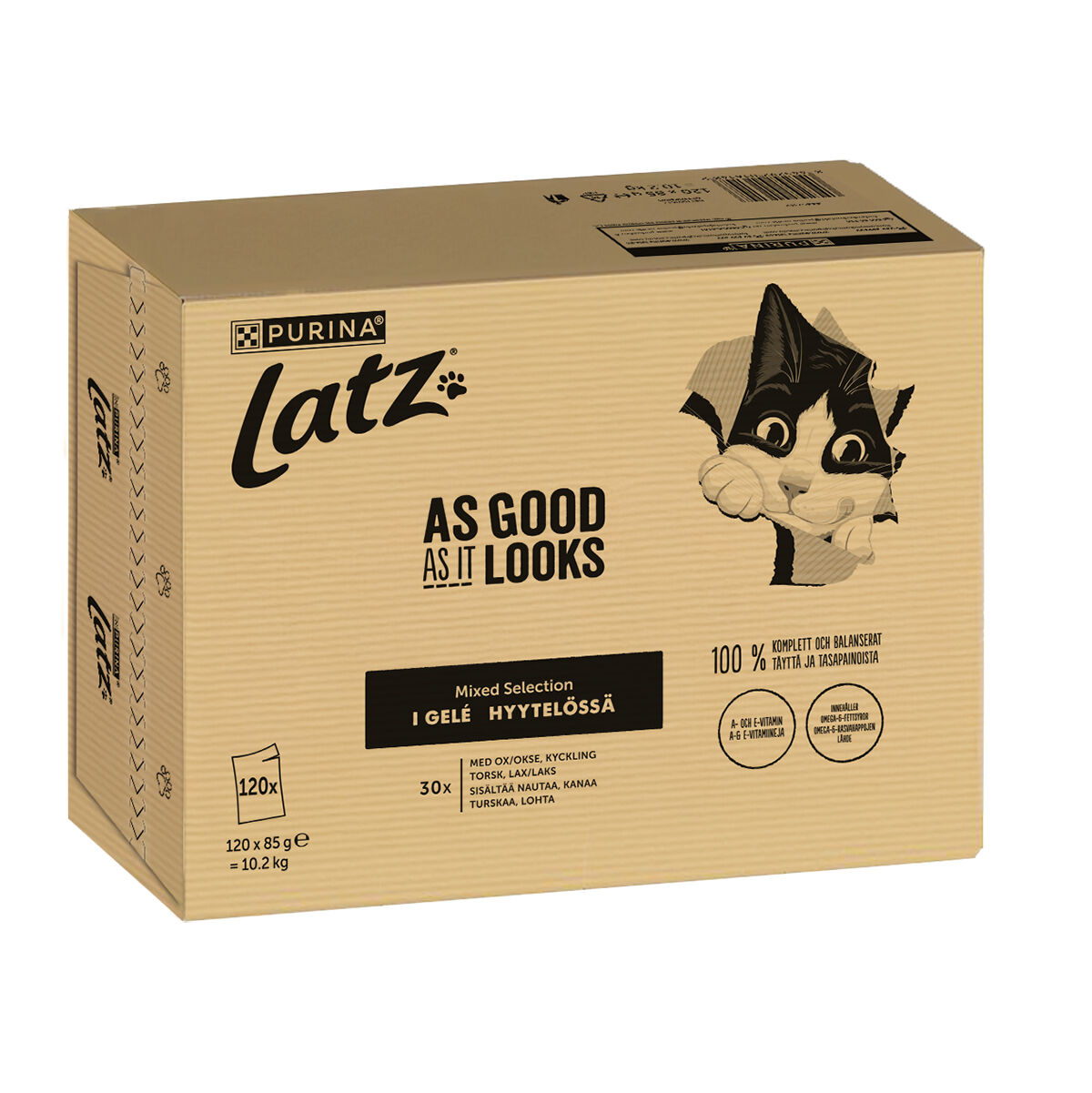 Latz As Good as it Looks Mixed Selection Våtfôr i Gelé til katt 120x85 g