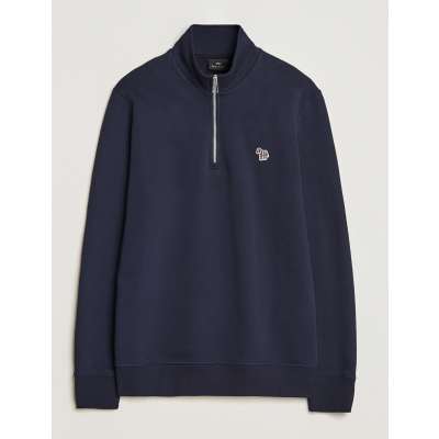 PS Paul Smith Zebra Organic Cotton Sweat Half Zip Navy