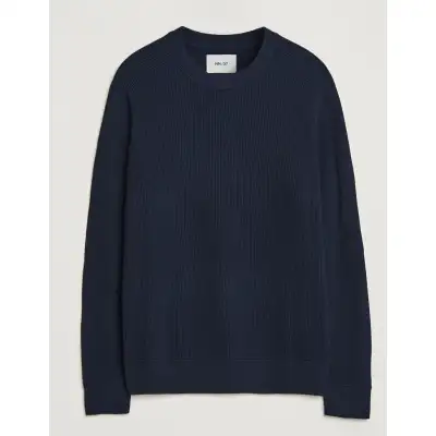 NN07 Kevin Cotton Knitted Sweater Navy Blue