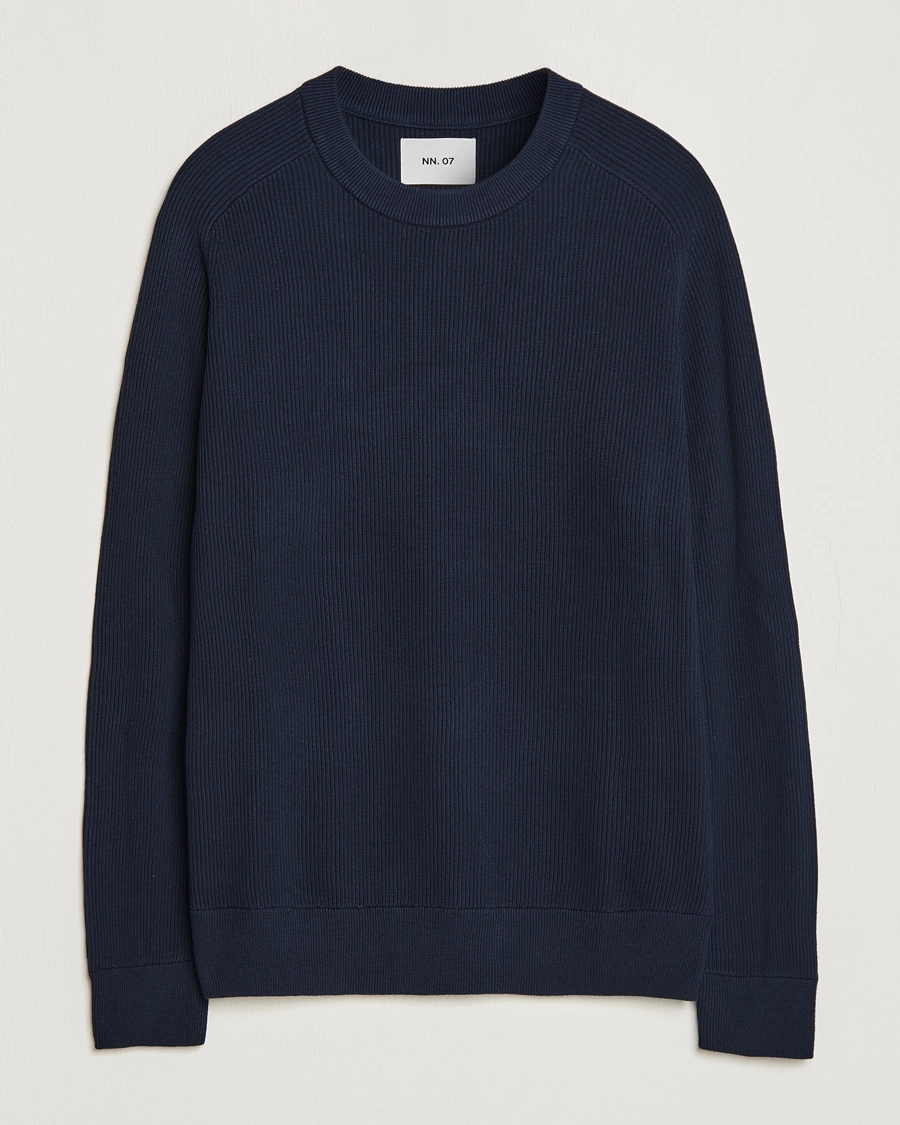 NN07 Kevin Cotton Knitted Sweater Navy Blue