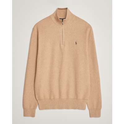 Polo Ralph Lauren Textured Half Zip Camel Melange