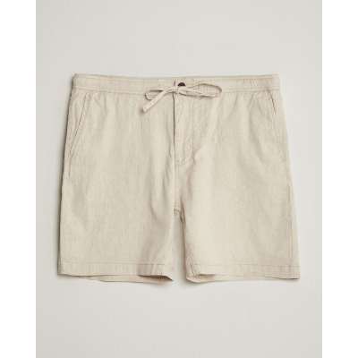 Morris Fenix Linen Shorts Khaki
