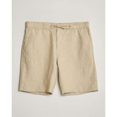GANT Regular Fit Linen Drawstring Shorts Oat Beige