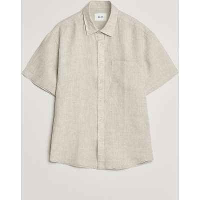 NN07 Deon Linen Short Sleeve Shirt Oat