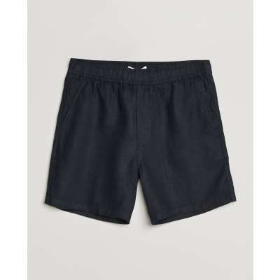 Samsøe Samsøe Jabari Linen Drawstring Shorts Salute Navy
