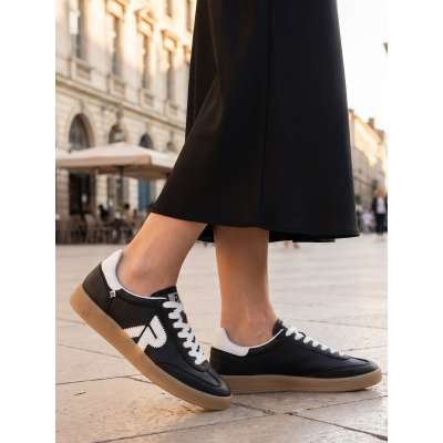 03470 San Diego Leather Sneaker Women Black