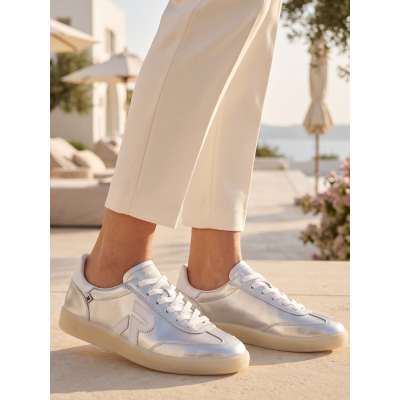 03524 San Diego Leather Sneaker Silver