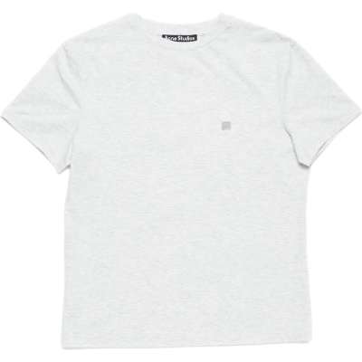 Acne Regular Fit Face T-shirt T-shirt Lys Grå Melert