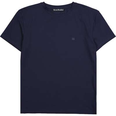 Acne Regular Fit Face T-Shirt T-shirt Navy