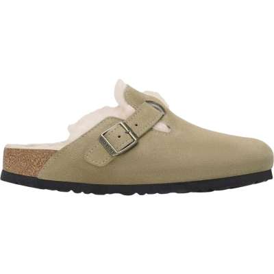 Birkenstock Boston Shearling Narrow Taupe Sko Beige