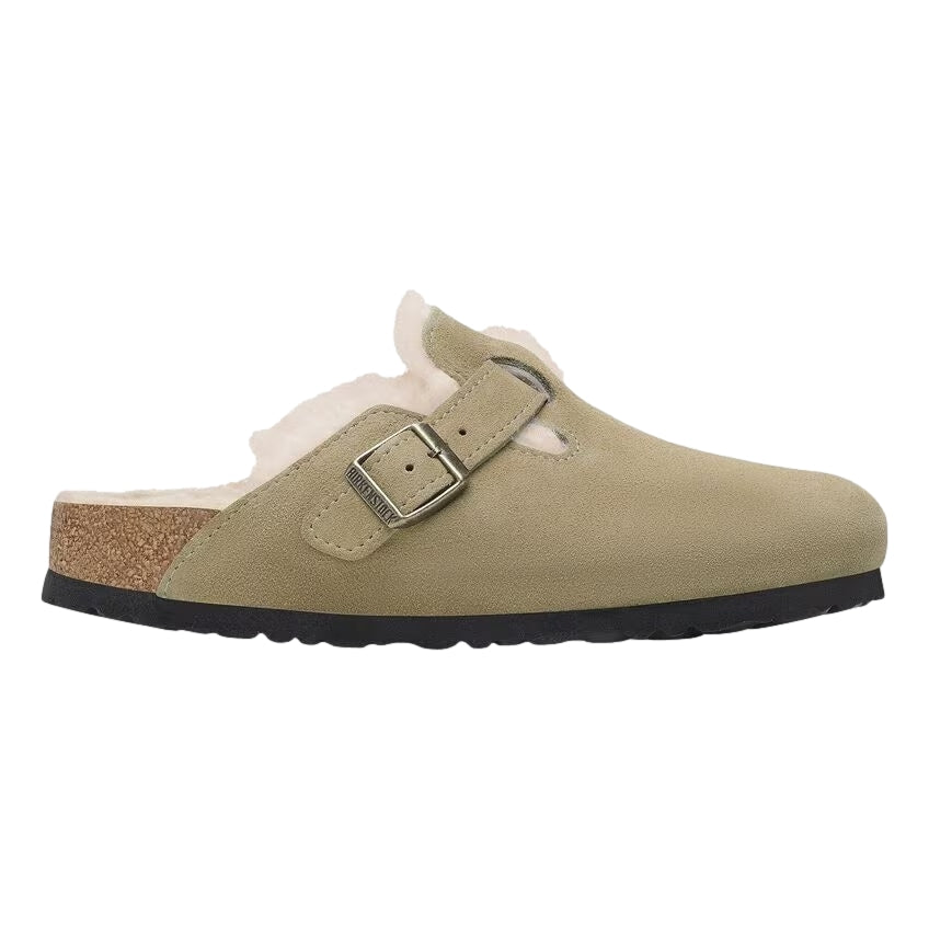 Birkenstock Boston Shearling Narrow Taupe Sko Beige