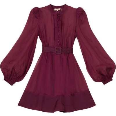 By TiMo Organza Mini Dress Kjole Burgunder