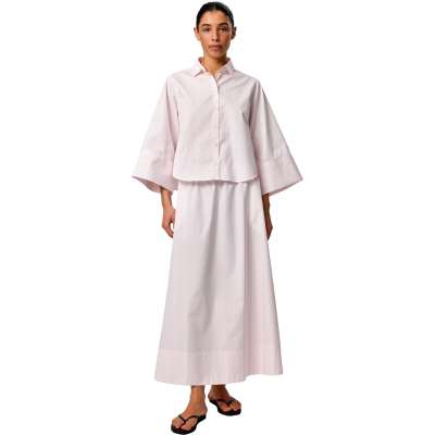 Julie Josephine Sanne Skirt Skjørt Stripet Rosa