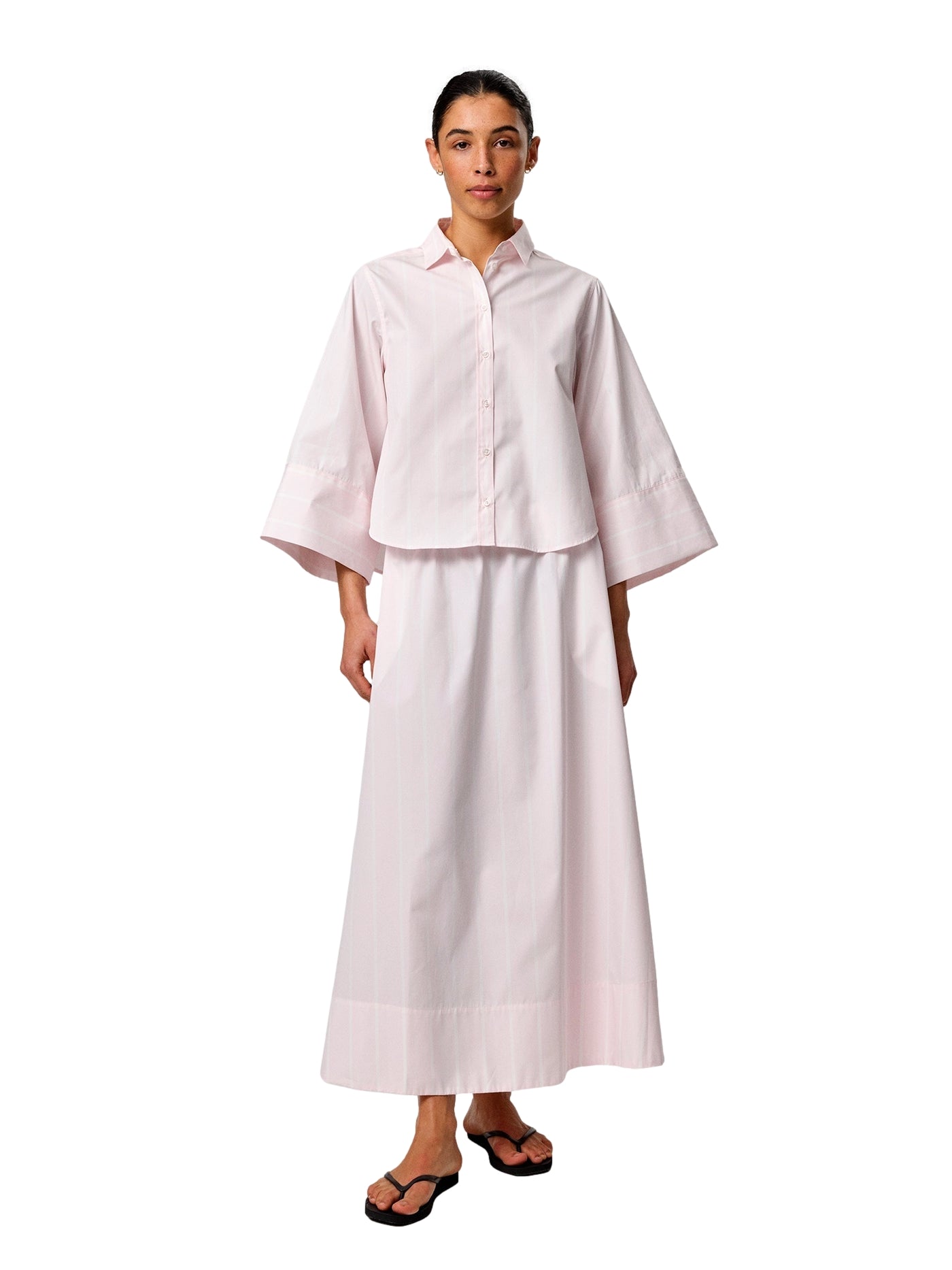 Julie Josephine Sanne Skirt Skjørt Stripet Rosa