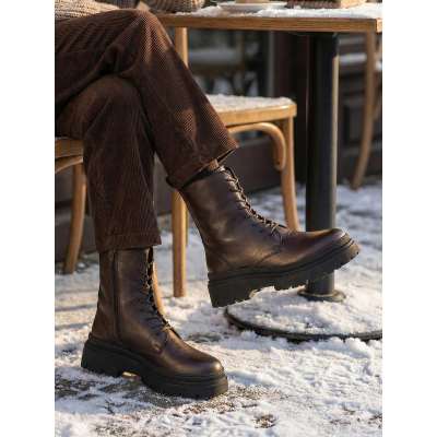 06230 Matera Leather Boots Brown