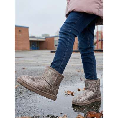 06388 Bondi Low Wool Suede Glitter Kids