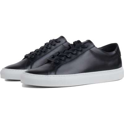Garment Project Premium Low Black Leather Sko Sort