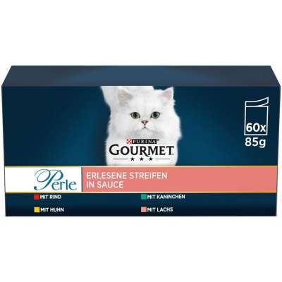 Gourmet Perle Fillet in Gravy Mixed Selection 60-pakke - 60x85g
