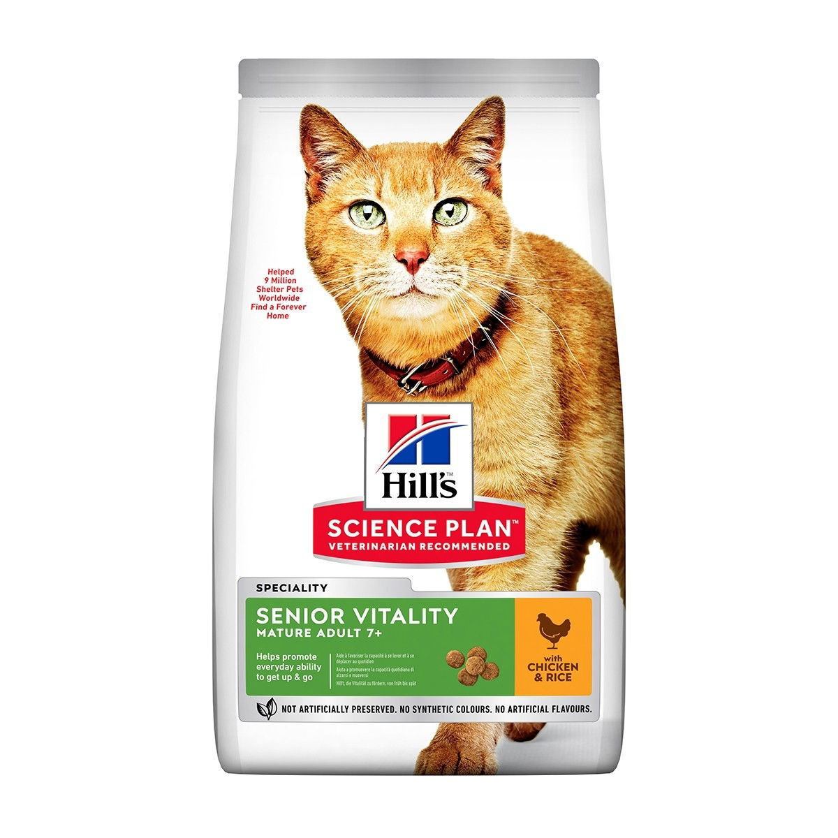 Hill's Science Plan Cat Mature Adult 7+ Senior Vitality Kylling & Ris - 1,5 kg