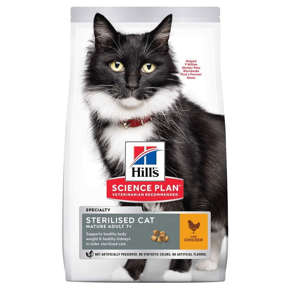Hill's Science Plan Cat Mature Adult 7+ Sterilised Kylling - 1,5 kg