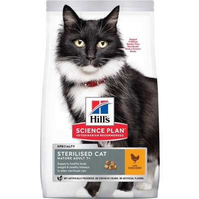 Hill's Science Plan Cat Mature Adult 7+ Sterilised Kylling - 3 kg