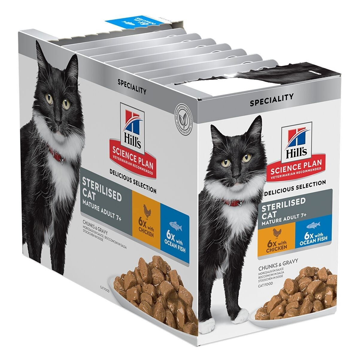 Hill's Science Plan Sterilised Mature Adult 7+ Chicken & Ocean Fish 12x85 g - 12x85g