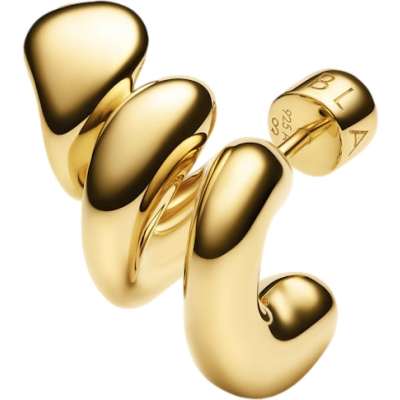 Maria Black Coil Crawler Earring Right Øredobber Gull