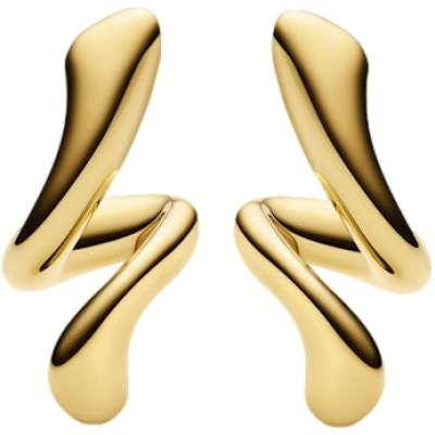 Maria Black Coil Curl Studs Pair Øredobber Gull