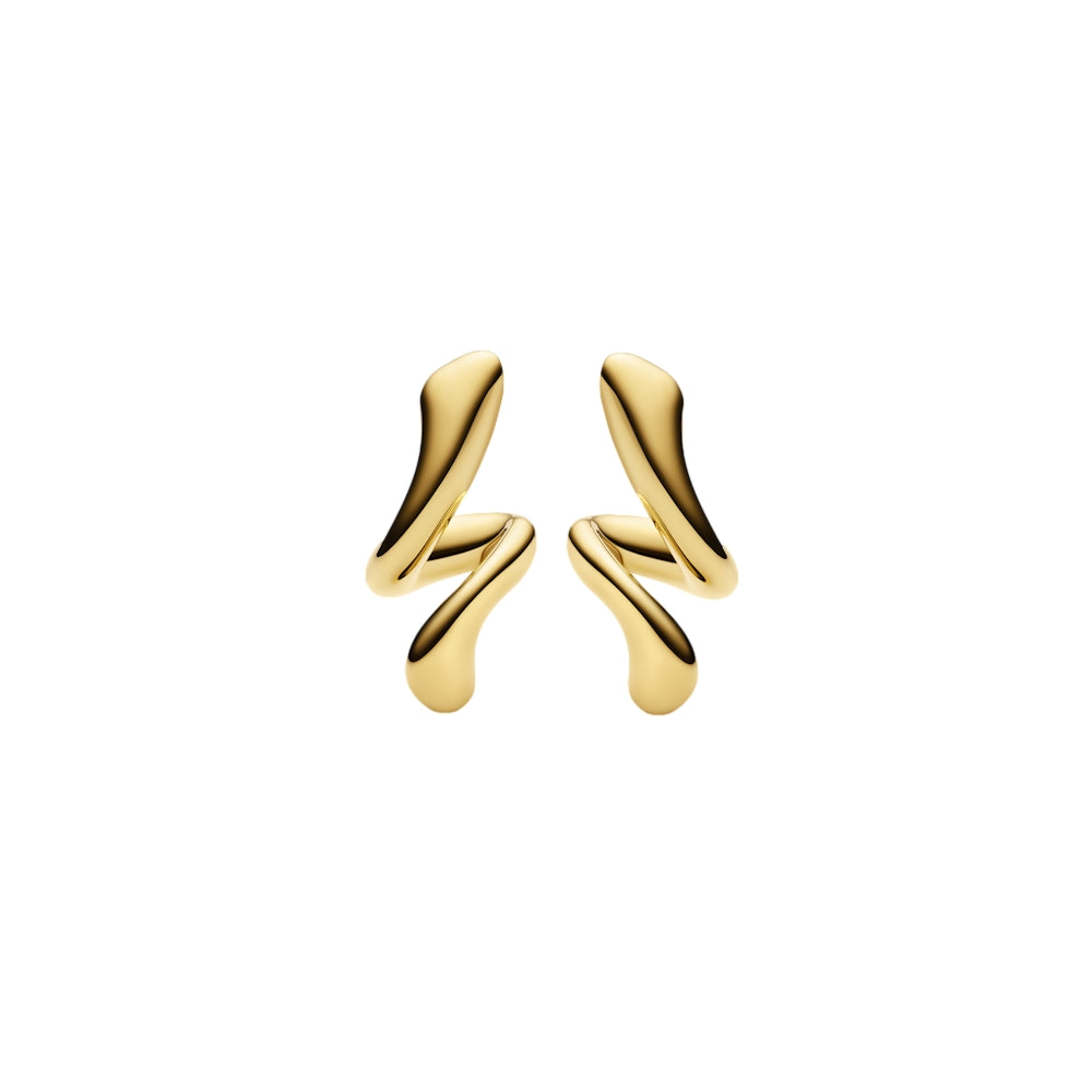 Maria Black Coil Curl Studs Pair Øredobber Gull