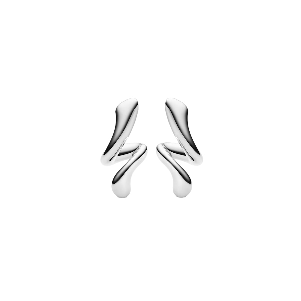Maria Black Coil Curl Studs Pair Øredobber Sølv