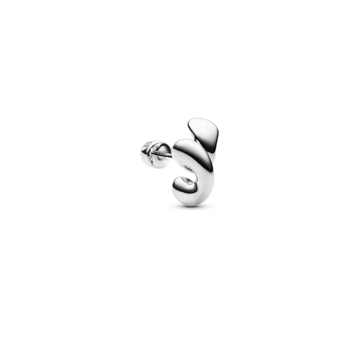 Maria Black Coil Whirl Stud Left Silver Øredobber Sølv