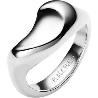 Maria Black Saddle Ring Ring Sølv