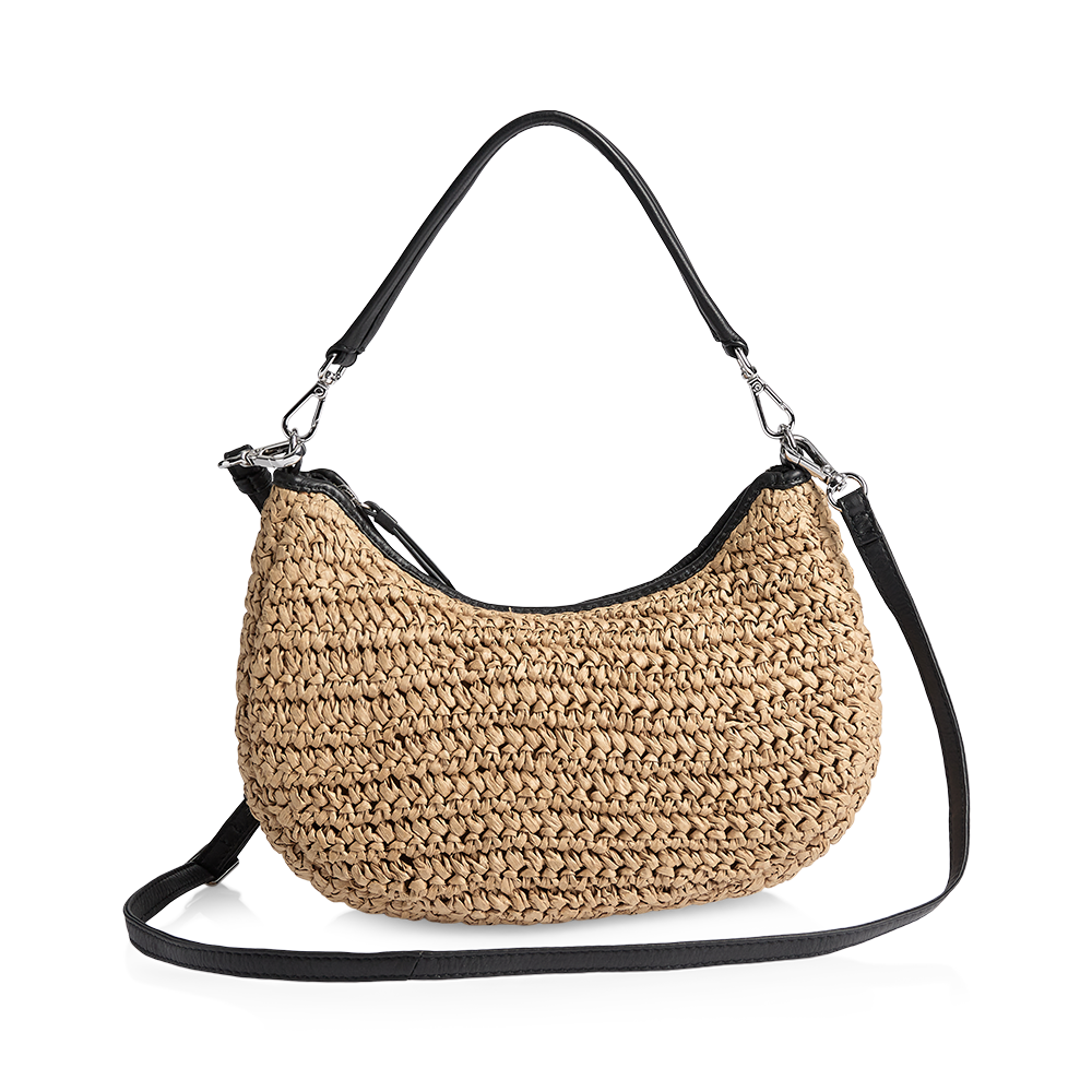 HeliaMBG Crossbody veske, Raffia