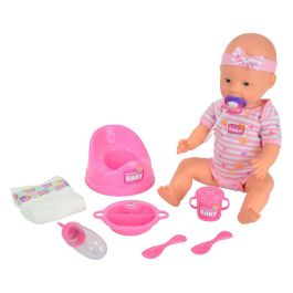 New Born Baby - Dukke 43 cm med rosa sett