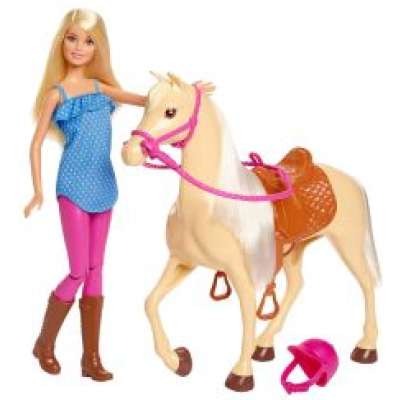 Barbie Dukke med hest lekesett