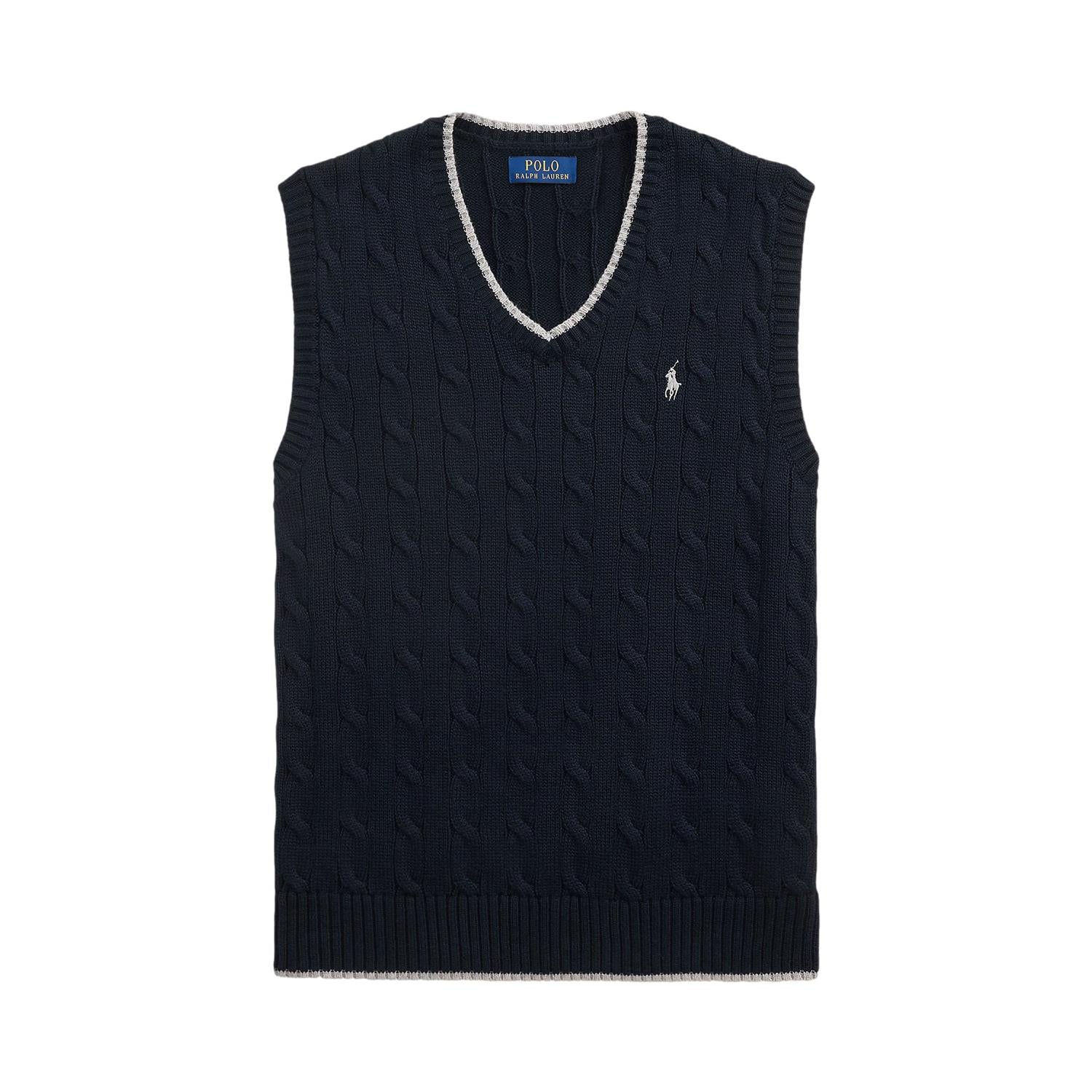 Polo Ralph Lauren CABLE-KNIT COTTON SWEATER VEST Vest Blå