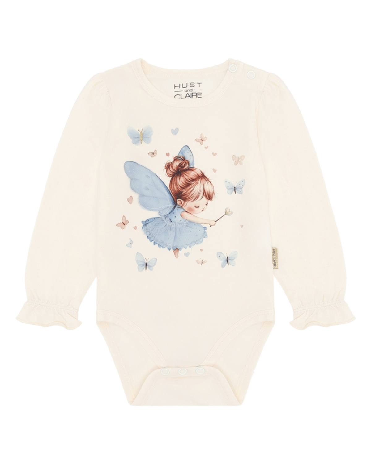 Body Baby med Print – 95% Øko Bomull, 5% Elastan | HCBritt Baby fairy - 12mnd/80