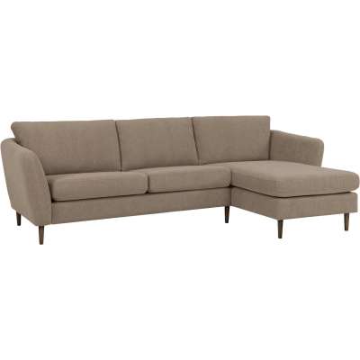 Sone høy sofa m/sjeselong Modulsofa. 2,5 seter + sjeselong, armlene W2 i stoff 317/13 Gear light brown