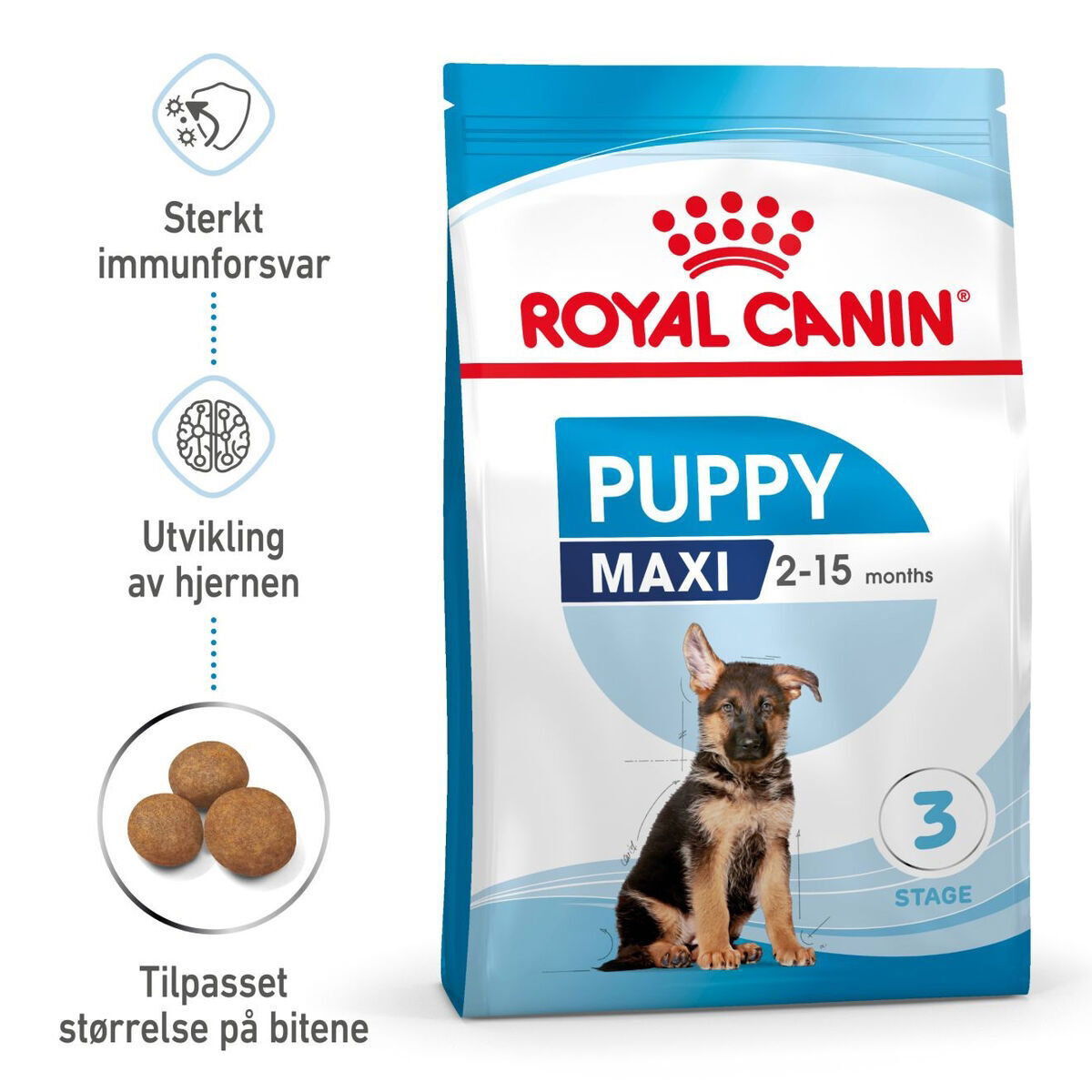 Royal Canin Dog Maxi Puppy Tørrfôr til Valp - 15 kg